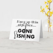 CARTE ***SON*** POISSON TOUTE LA JOURNÉE À VOTRE ANNIVER (Fleur jaune)