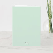 Carte Son Vows Mint Green Simple Vow Book Mariage (Dos)