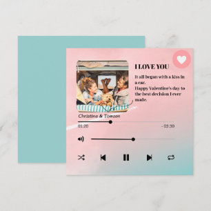 Carte Song Playlist Photo Love Valentine's Day Card