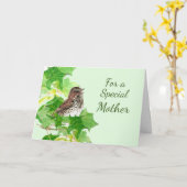 Carte Song Sparrow Fête des mères Appréciation (Fleur jaune)