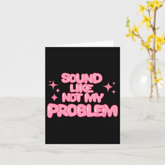 Carte Sonne Comme Pas Mon Sticker Problème (Fleur jaune)