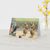 Carte Sonnerie de singe et cochons de cirque (Fleur jaune)