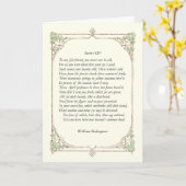 Carte Sonnet # 104 par William Shakespeare (Fleur jaune)