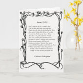 Carte Sonnet # 18 par William Shakespeare (Fleur jaune)