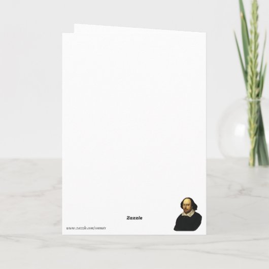 Carte Sonnet # 18 par William Shakespeare (Dos)