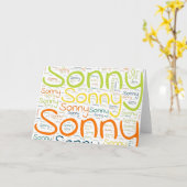 Carte Sonny (Fleur jaune)