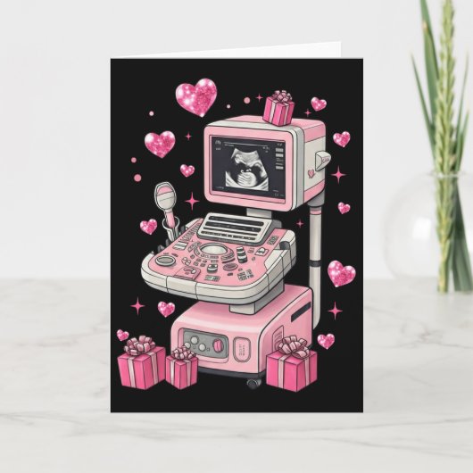 Carte Sonographe à l'arc coquette Saint-Valentin Technic (Devant)