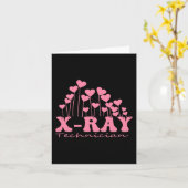 Carte Sonographe Valentine Coeurs Technicien en radiolog (Fleur jaune)