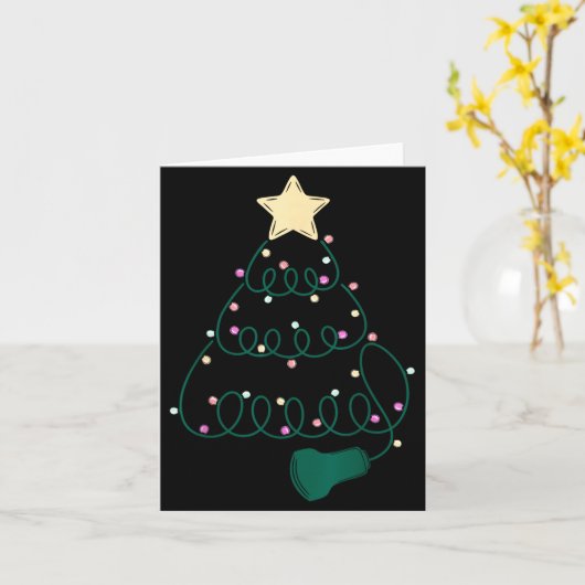 Carte Sonographer Christmas Tree Ultrasound Mfm Sonograp (Fleur jaune)