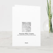 Carte Sonoma Wine Country Note (Dos)