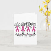 Carte Sont Dans Ensemble Famille Amis Cancer du Sein Con (Fleur jaune)