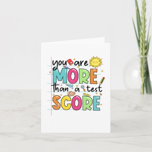 Carte Sont Plus Qu'Un Test Score Enseignant Test Da Test (Devant)