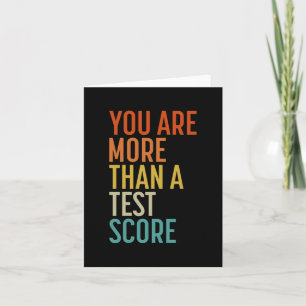 Carte Sont Plus Qu'Un Test Score Enseignant Vintage Test