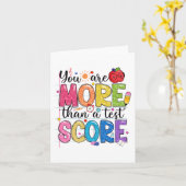 Carte Sont Plus Qu'Un Test Score Test Jour Enseignants T (Fleur jaune)