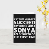 Carte Sonya Name D Birthday Funny Christmas J (Fleur jaune)