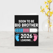 Carte Soon To Be Big Brother 2026 New First Time Brother (Fleur jaune)
