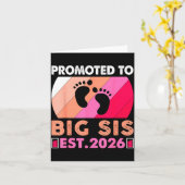 Carte Soon To Be Big Sister 2026 Funny Promoted To Big S (Fleur jaune)