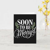 Carte Soon To Be Merry'd Christmas Engaged Fiance Santa  (Fleur jaune)