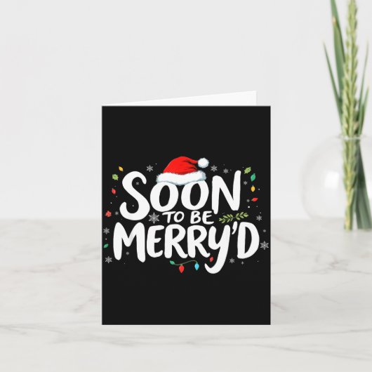 Carte Soon To Be Merry'd Christmas Engaged Fiance Santa  (Devant)