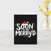 Carte Soon To Be Merry'd Christmas Engaged Fiance Santa  (Fleur jaune)