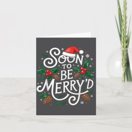 Carte Soon To Be Merry'd Christmas Engaged Fiance Santa  (Devant)