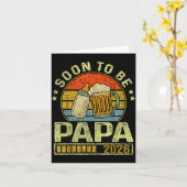 Carte Soon To Be Papa 2026 Expecting Baby Promoted To Fa (Fleur jaune)