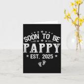Carte Soon To Be Pappy Est.2025 Father's Day Promoted To (Fleur jaune)