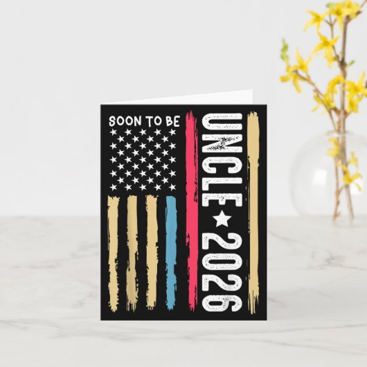 Carte Soon To Be Uncle 2026 Becoming New Uncle To Be Ann (Fleur jaune)