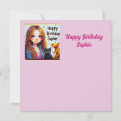 Carte SOPHIE ~ Joyeux anniversaire ~ AXOLOTL ET CAT ~ (Dos)