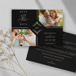 Carte Sophisticated Flourish Wedding Initials Ornamental<br><div class="desc">Sophisticated Flourish Wedding Initials Ornamental Save the Date. IMPORTANT NOTICE: This design is part of a collection and has other coordinated elements that you can find in my store. Sometimes it can be difficult to aesthealign and texts or initials on the designs, if so tell me and I'll do it...</div>