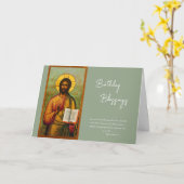 Carte Sophisticated Olive Background Birthday (Fleur jaune)