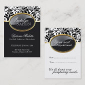 Carte sophistiquée de rendez-vous de salon et de (Devant / Derrière)