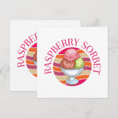 Carte Sorbet de framboise (Devant / Derrière)
