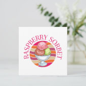 Carte Sorbet de framboise (Debout devant)