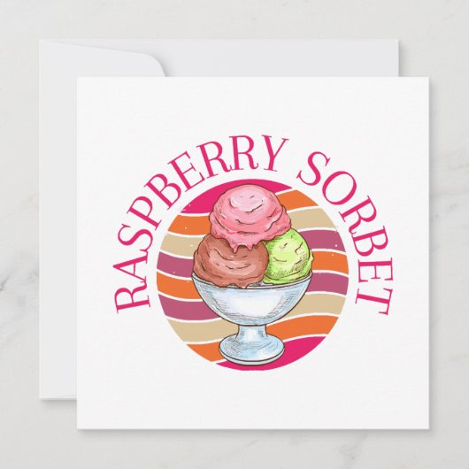 Carte Sorbet de framboise (Devant)