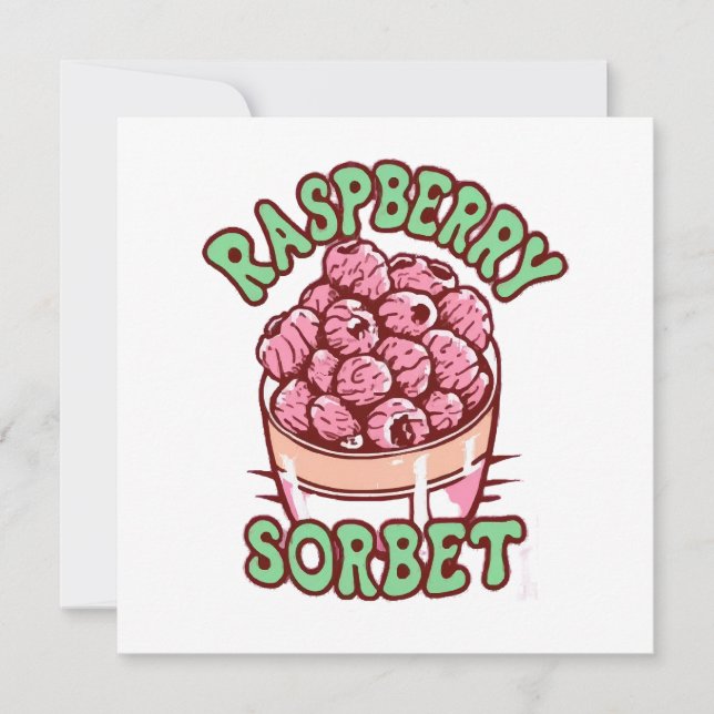 Carte Sorbet de framboise  (Devant)