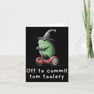Carte Sorcier Grenouille Fantaisiste Part Pour Commettre