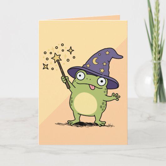 Carte Sorcier Grenouille Lançant des Sorts (Devant)