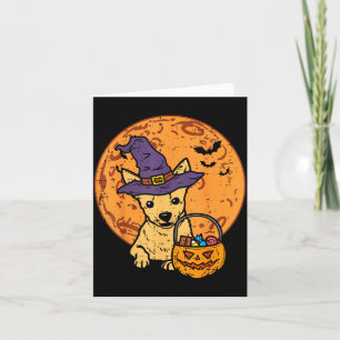 Carte Sorcier Moon Chihuahua Jack O Lantern Halloween
