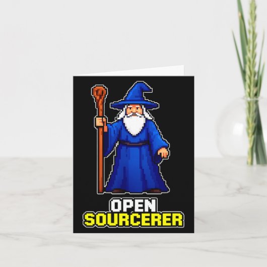 Carte Sorcier open source drôle disant sarcasme (Devant)