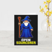 Carte Sorcier open source drôle disant sarcasme (Fleur jaune)