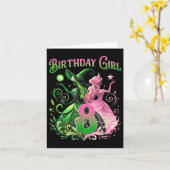 Carte Sorcière 8 Ans Rose et Vert Oiseau 8 Ans (Fleur jaune)