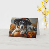 Carte Sorcière australienne Halloween (Fleur jaune)