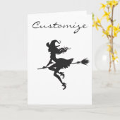 Carte Sorcière Broom Halloween Thunder_Cove (Fleur jaune)