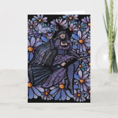 Carte Sorcière de café violet Daisy Art (Devant)