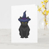 Carte Sorcière de chat (Fleur jaune)