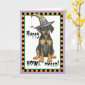 Carte Sorcière de dobermann (Fleur jaune)