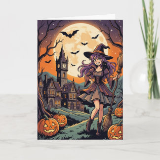 Carte Sorcière d'Halloween