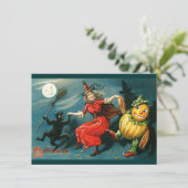 Carte Sorcière d'Halloween (Debout devant)