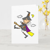 Carte Sorcière d'Halloween en chambre (Fleur jaune)